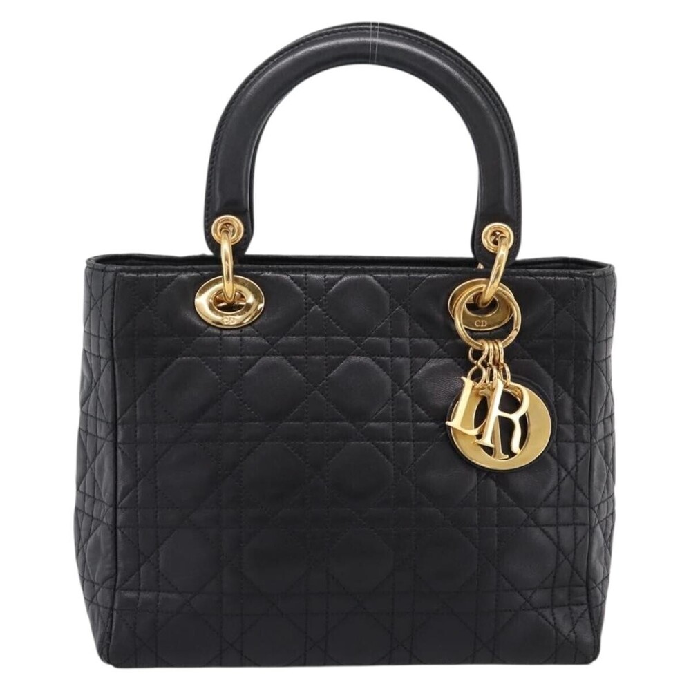 Christian Dior Vintage Lady Dior Leather Medium
